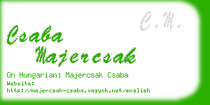 csaba majercsak business card